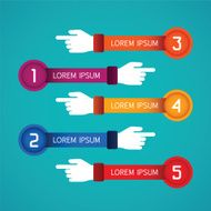 Abstract vector infographic template in flat style N5
