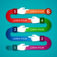 Abstract vector infographic template in flat style N6