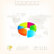 Modern 3d infographic design with place for your text workflow N3
