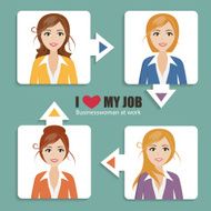 businesswoman logic infographic