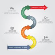 Infographic report template with arrows and icons Vector N12