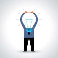 Businessman showing light bulb N2