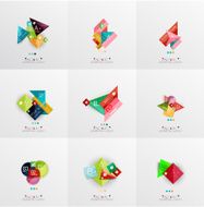 Set of paper graphic layouts N60