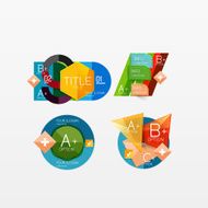 Set of modern geometric infographic web layouts N148