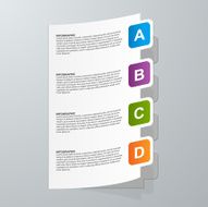 Paper infographic design template N3