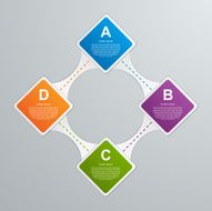 Abstract paper infographics template N2