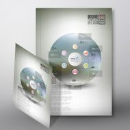 Abstract infographic pattern with dotted world globe Brochure flyer or N2