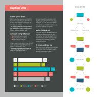 Booklet page Magazine layout for infographics Web template N14