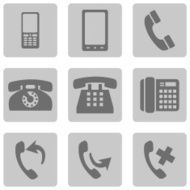 Vector Set of Telephone Icons N15