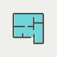 House infographic thin line icon N2
