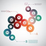 Vector flyer design Modern colorful geometric background