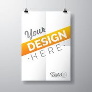 poster template of a folded paper sheet N2