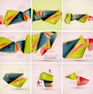 Geometric shapes in the air Vector abstract background N448