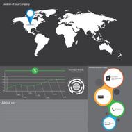 Infographics about your company and World Map