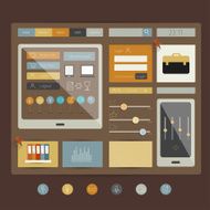 Flat web page elements Vector components