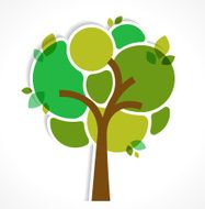 Green tree - background and infographics N2