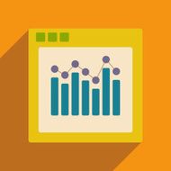 Flat with shadow icon and mobile applacation infographics N3