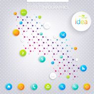 Modern infographics design dna on gray background Vector illustration