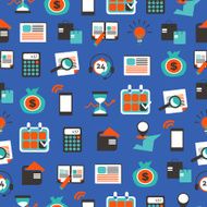 Seamless pattern with accountancy equipment N2