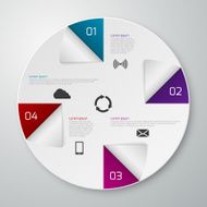 Vector illustration infographics circle with sectors N4