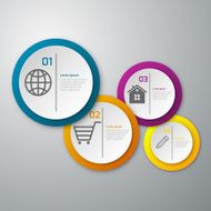 Vector illustration infographics paper circles N2