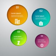 Vector illustration infographics 4 circle options N4