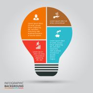 Vector light bulb for infographic N2