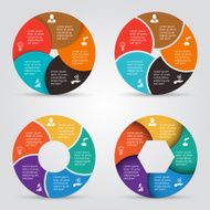 Vector circle elements set for infographic N6