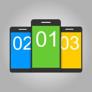 Concept for mobile apps Flat design vector illustration