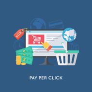 Online shopping background