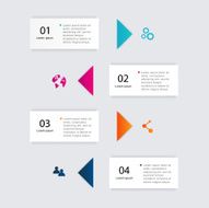 Vector colorful info graphics for your business presentations N310