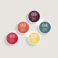 Infographics design template Business concept with 5 options N11