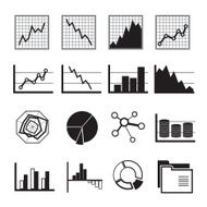 Chart diagram graphic icons