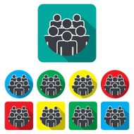 Teamwork on colored backgrounds vector illustration