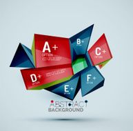 Geometric shapes with sample text Abstract template N332