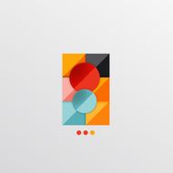 Modern abstract geometric info banner N385