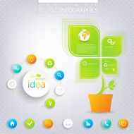 Modern green infographic design with place for your text Business N2