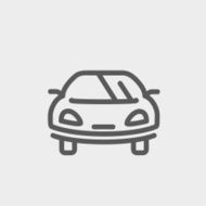 Sports car thin line icon N2