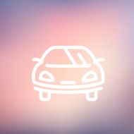 Sports car thin line icon N3