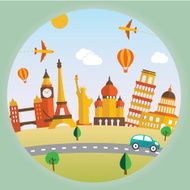 Travel and tourism background landscape