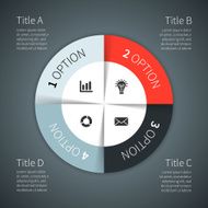 Modern vector info graphic for business project N248
