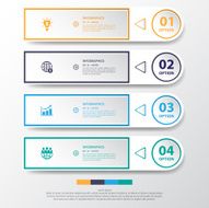 Design multicolor number timeline graphic or website Vector eps1 N6