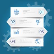 Design flat shadow number banners graphic or website vector EPS N3