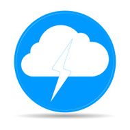 Lightning bolt weather flat line icon infographic illustration template N10