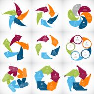 Collection of Infographic Templates for Business Vector Illustration N38