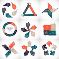 Collection of Infographic Templates for Business Vector Illustra N126