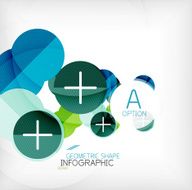 Glossy circle geometric shape info background N15