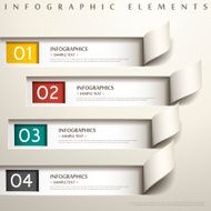 abstract 3d paper infographics N82