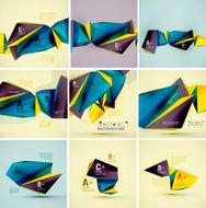 Geometric shapes in the air Vector abstract background N470