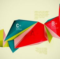 Geometric shapes in the air Vector abstract background N475